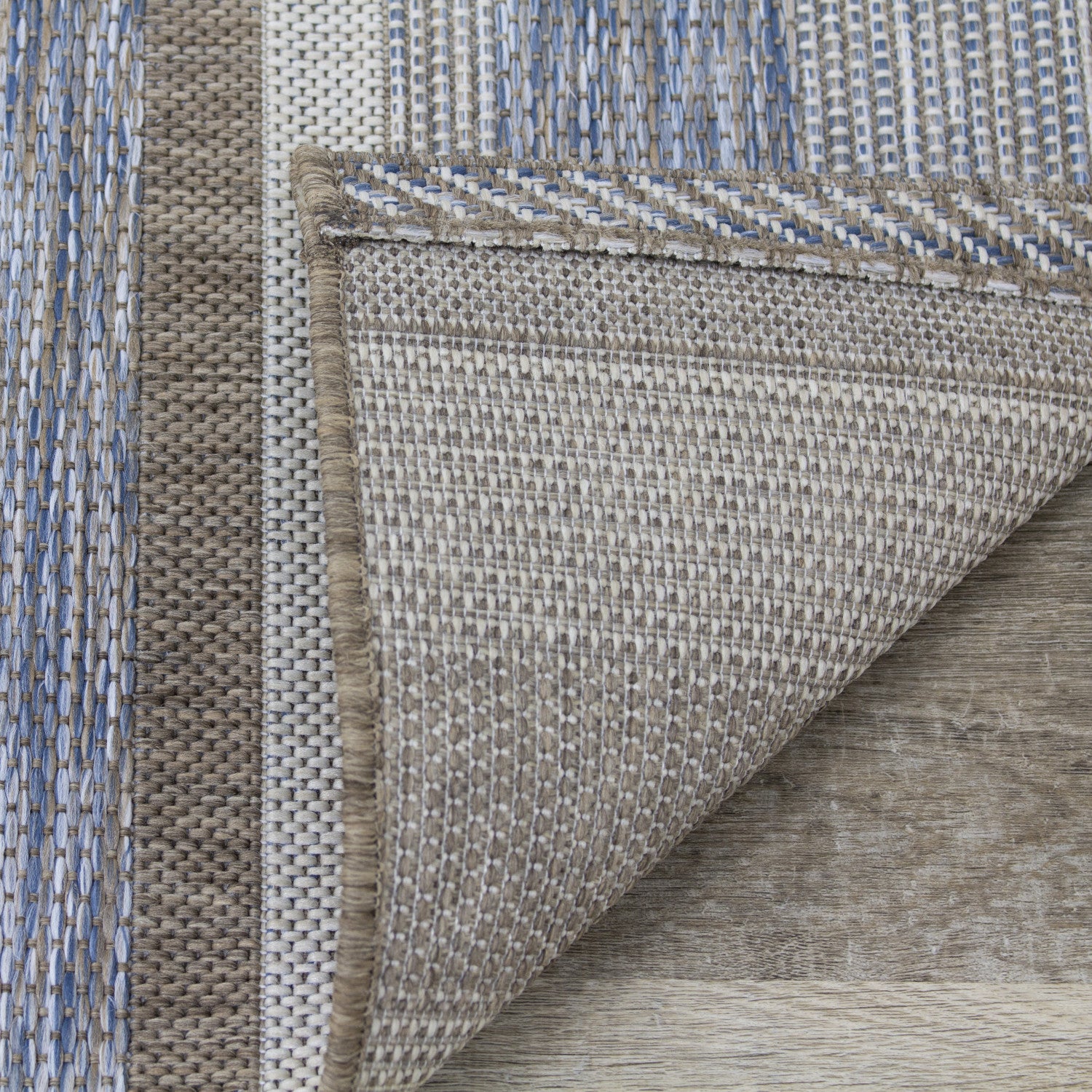 Euclid Indoor/Outdoor Banded Area Rug - 4' X 6' - Grey/Brown