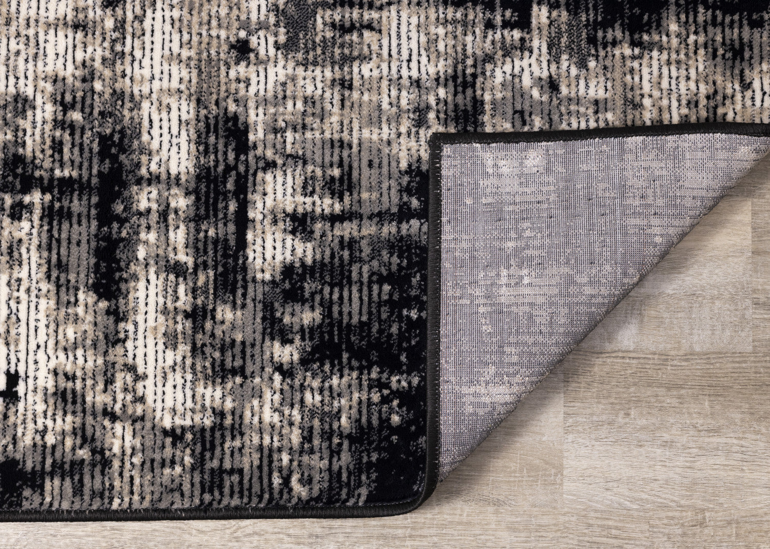 Ariel Grey Cream Distressed Rug, 5'1" X 7'7" Area Rug