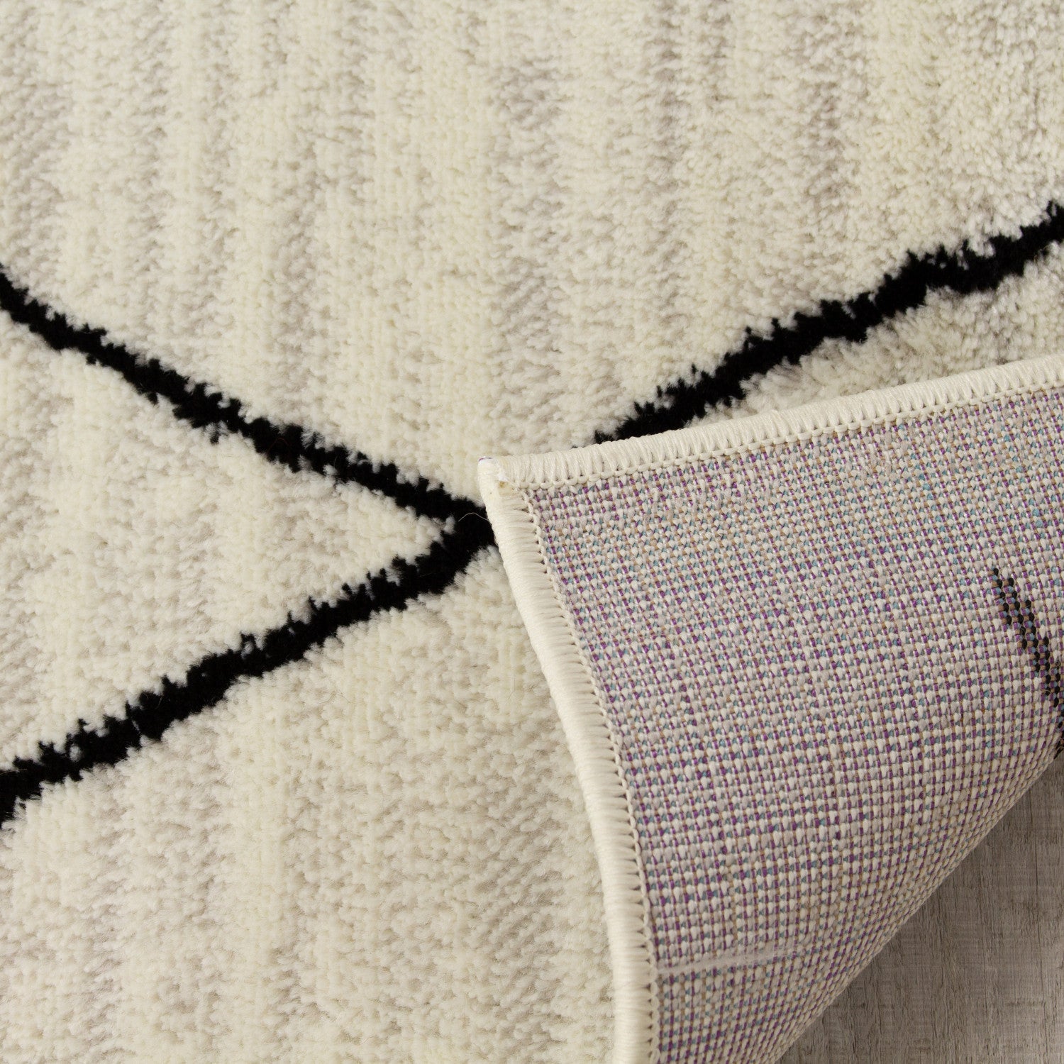 Meridian Pen-Drawn Trellis Lines Area Rug - 5' X 8' - Grey