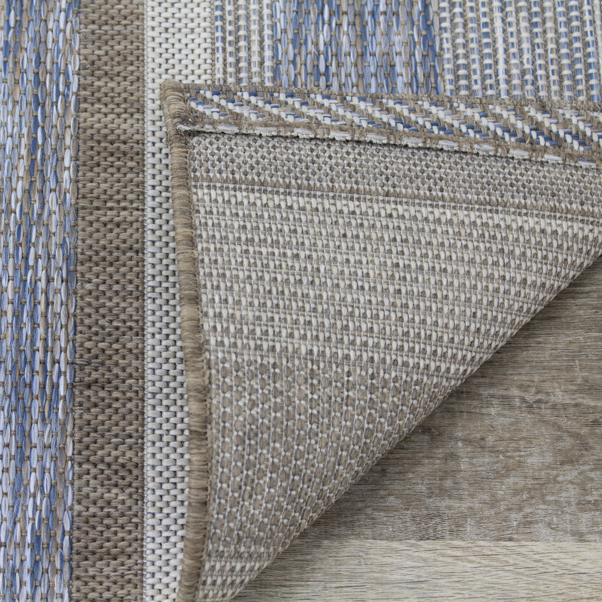 Euclid 7'10" X 10'10" Indoor/Outdoor Banded Rug - Grey Brown Area Rug