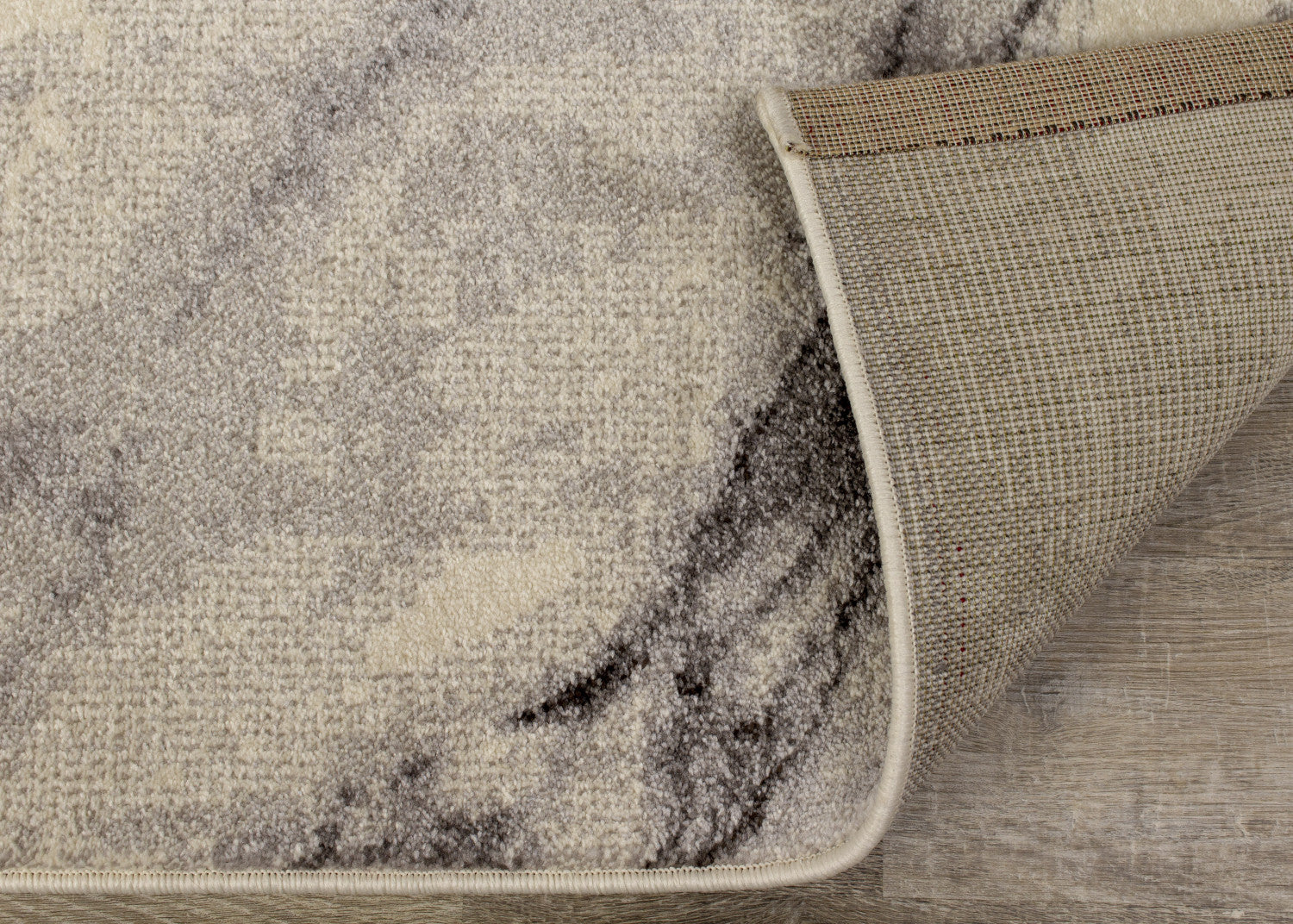 Mirza Marble Profile Area Rug - 8' X 11' - Cream/Grey