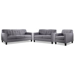 Merlin Sofa, Loveseat and Chair Set - Grey
