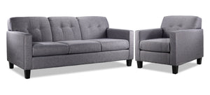 Merlin Ens. Sofa et fauteuil - gris