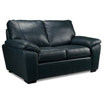Gaetano Leather Loveseat - Havana Atlantic Blue