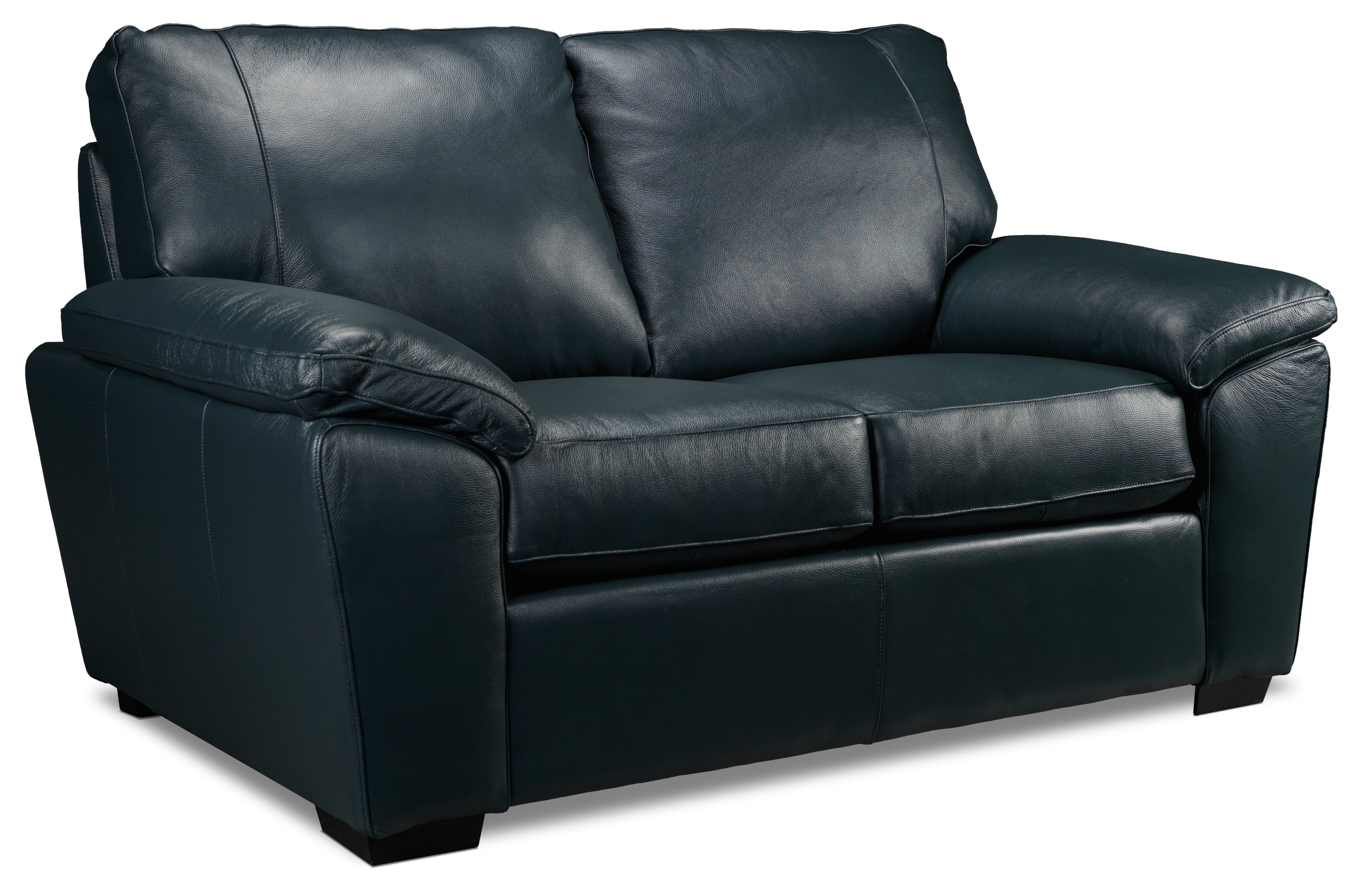 Gaetano Leather Loveseat - Havana Atlantic Blue