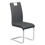Rory Side Chair - Grey, Chrome