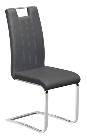 Rory Chaise sans bras – gris, chrome