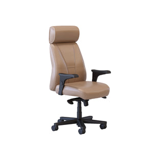 Benjamin Leather Plus Office Chair - Stone
