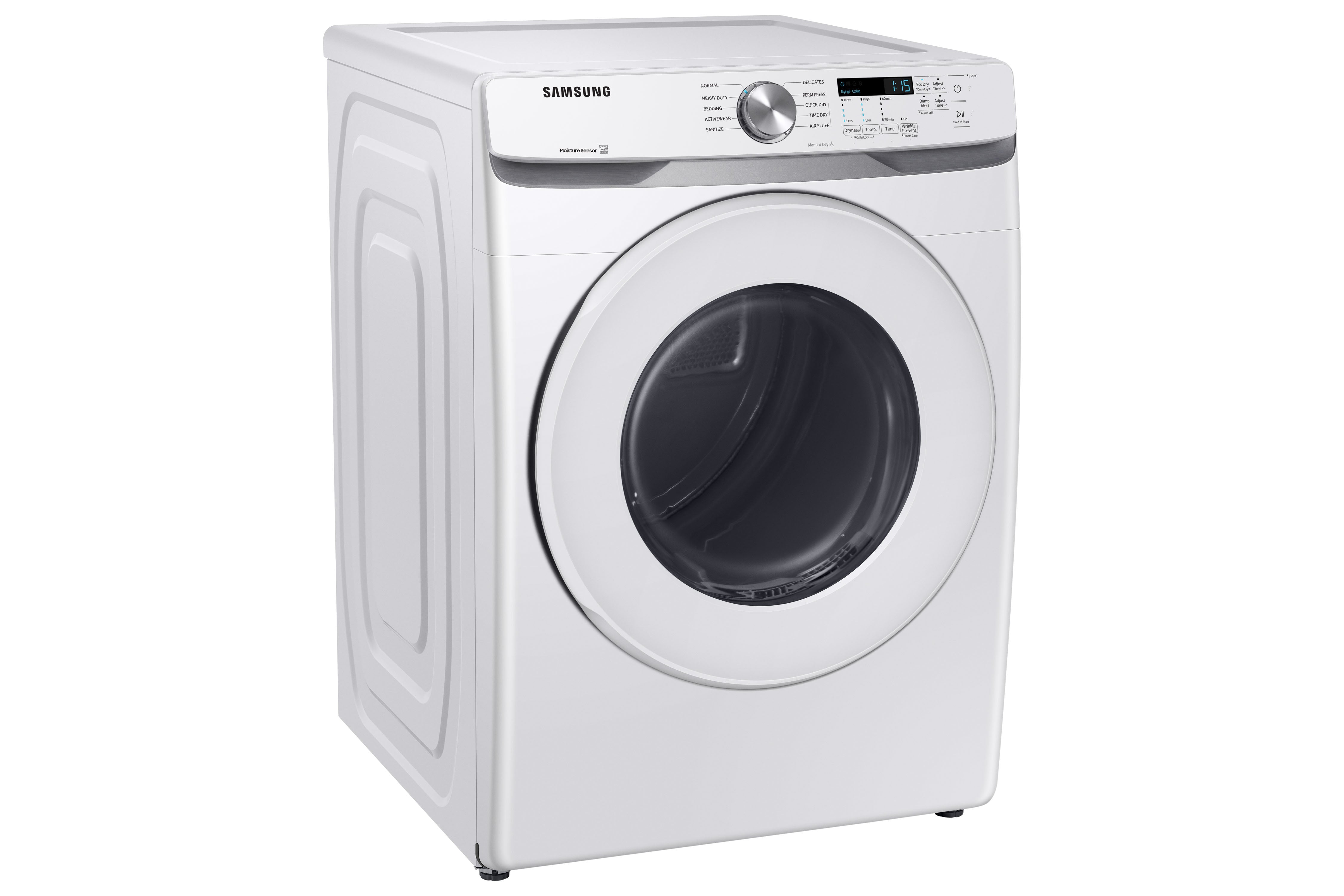 Samsung White Front Load Electric Dryer with Shallow Depth (7.5 Cu.Ft) - DVE45T6005W/AC
