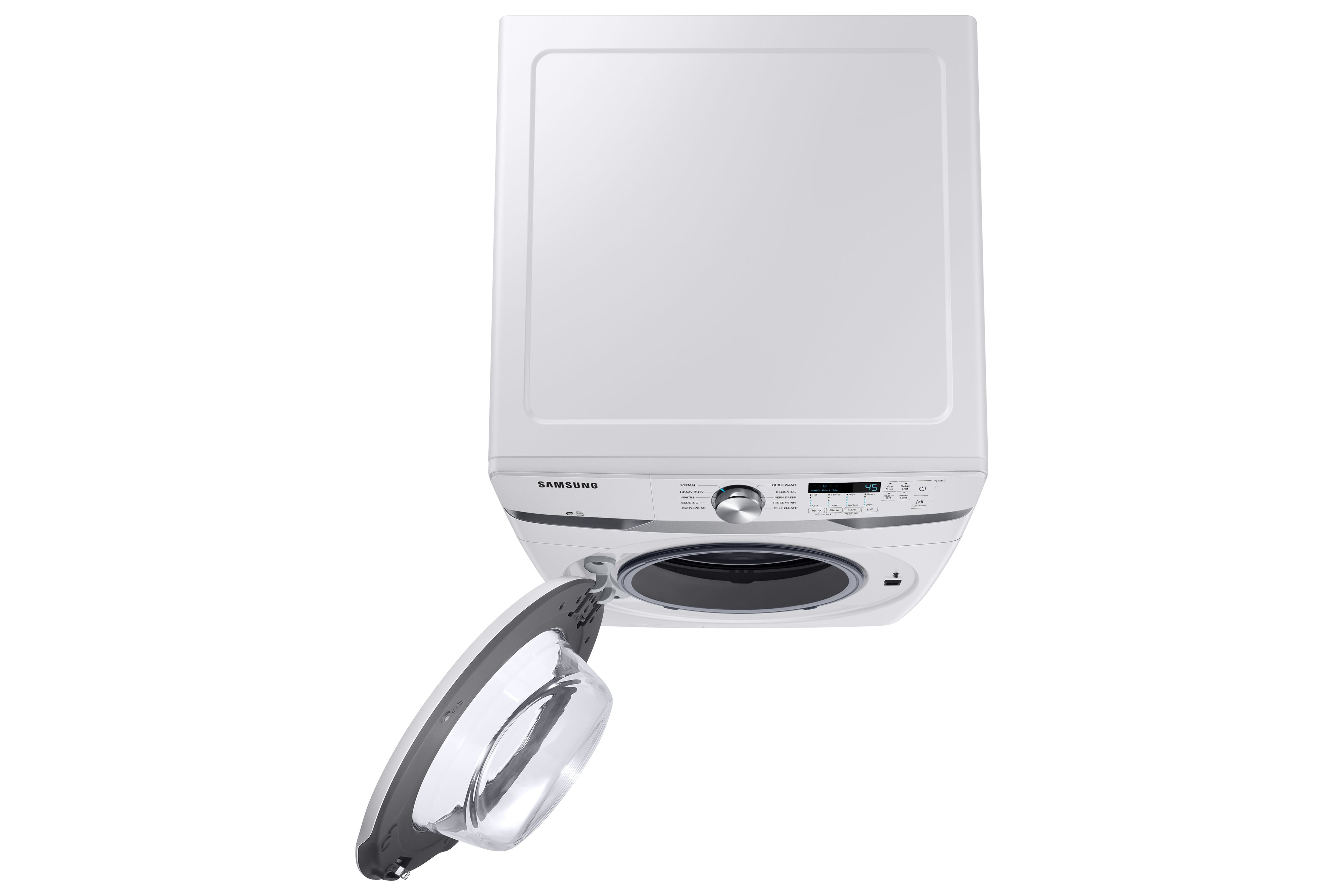 Samsung White Front Load Washer with Shallow Depth (5.2 Cu.Ft) - WF45T6000AW/A5