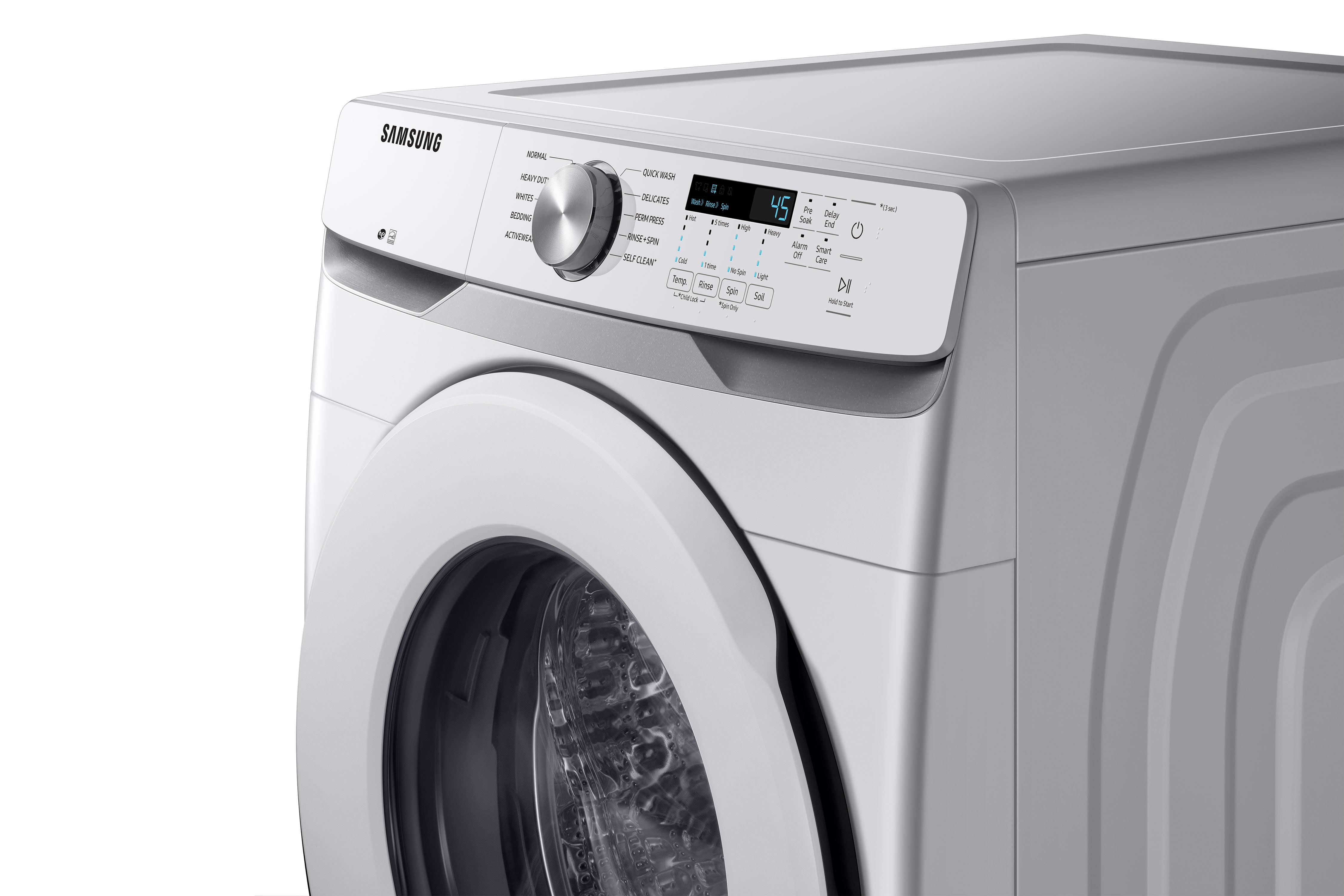 Samsung White Front Load Washer with Shallow Depth (5.2 Cu.Ft) - WF45T6000AW/A5
