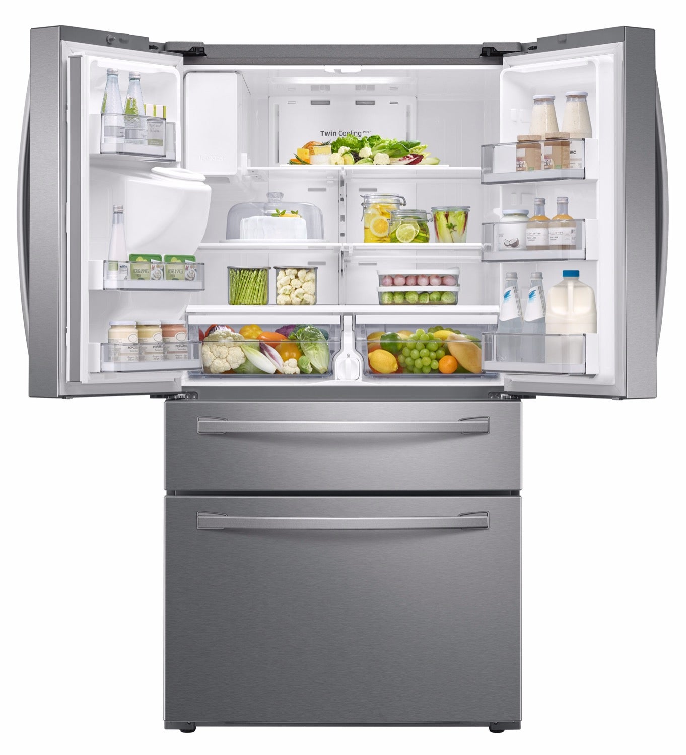Samsung Stainless Steel 4-Door French Door Refrigerator With FlexZone Drawer (28 Cu.Ft) - RF28R7201SR/AA