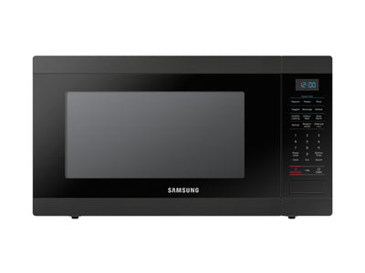 Samsung Four micro-ondes de comptoir 1,9 pi³ avec capteur de cuisson acier inoxydable noir MS19M8020TG/AC
