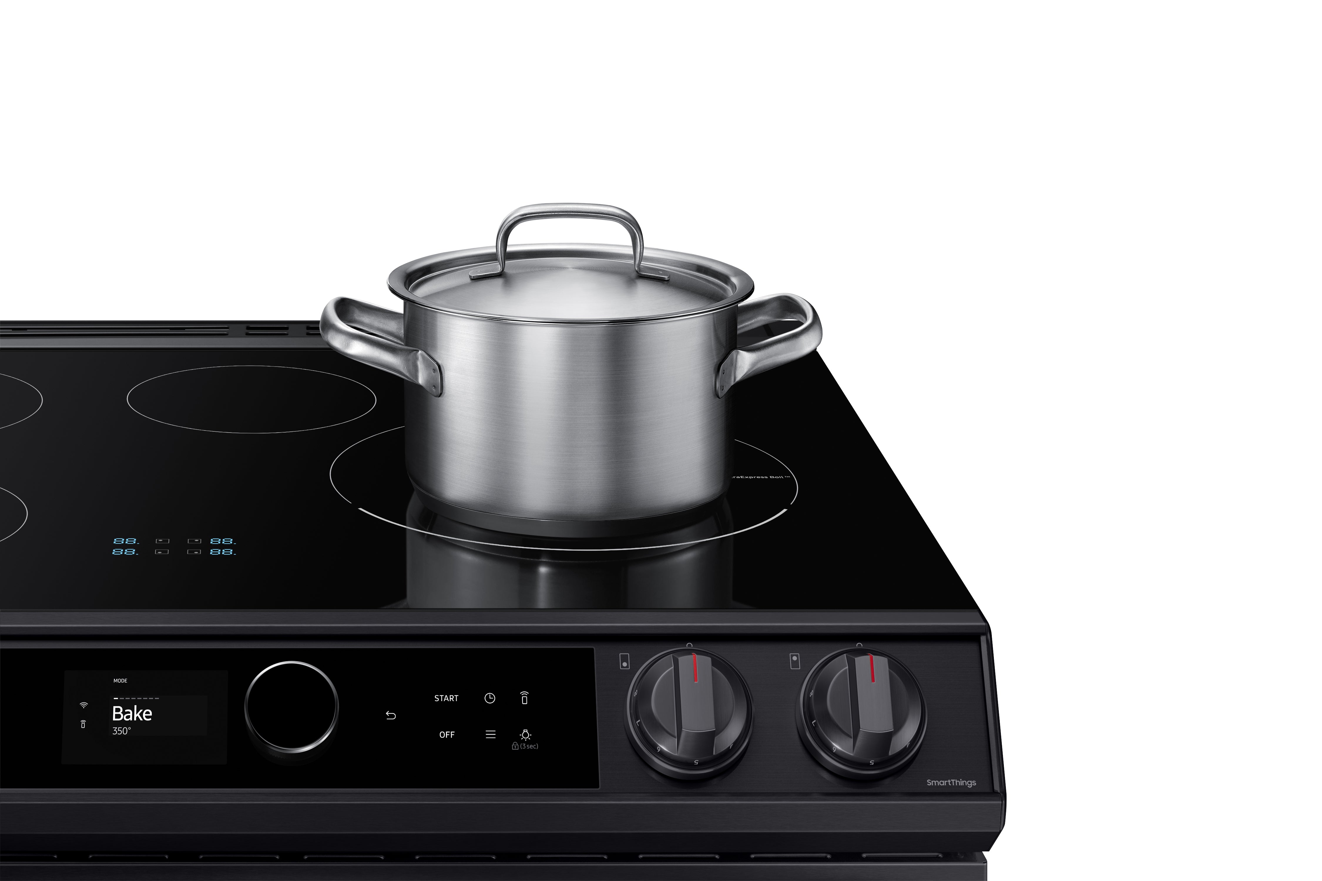 Samsung Black Stainless Steel Slide-In Induction Range with Wi-Fi and Air Fry (6.3 Cu.Ft) - NE63T8911SG/AC