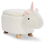 Unicorn Storage Ottoman - White