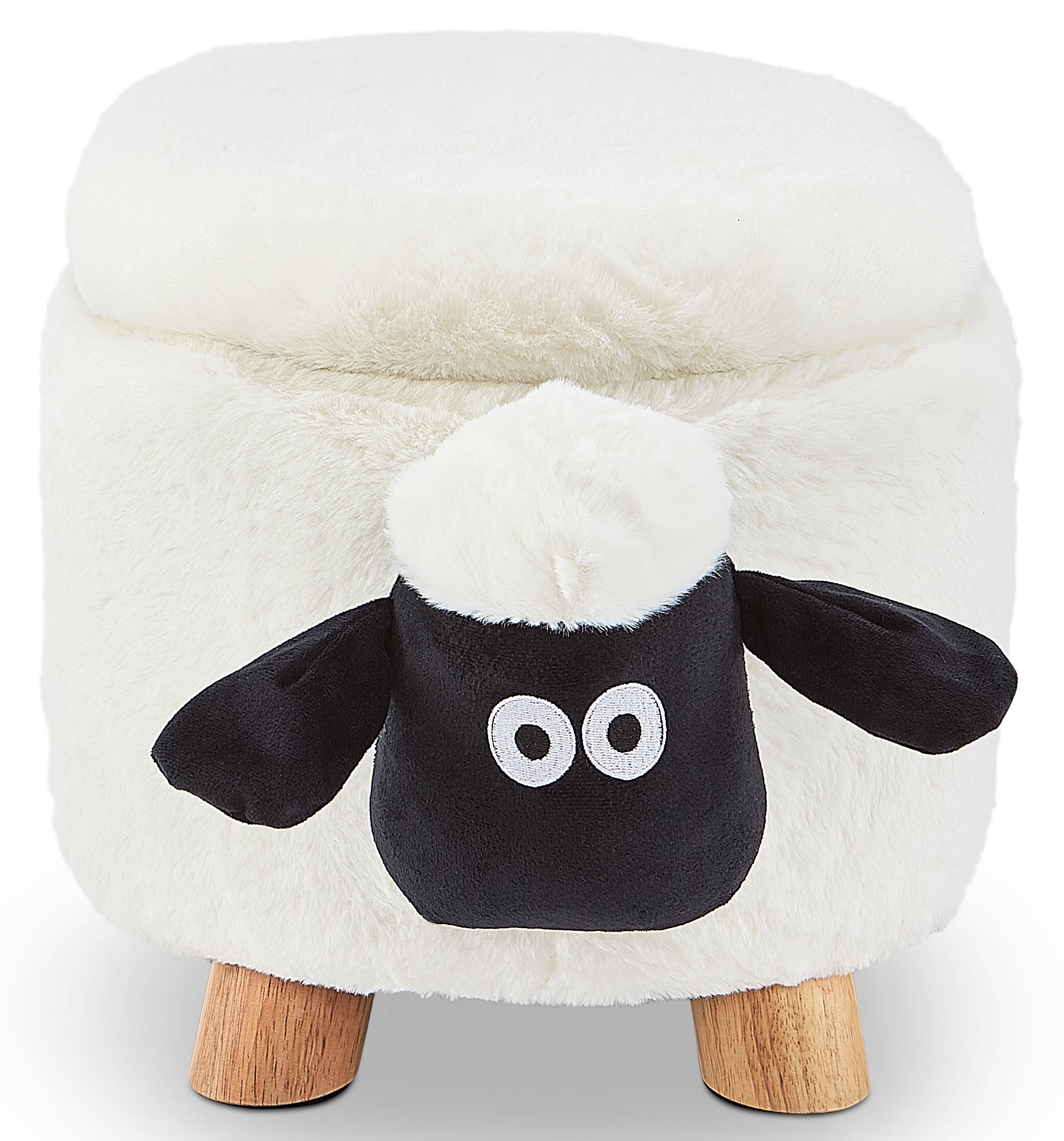 Sheep Storage Ottoman - White
