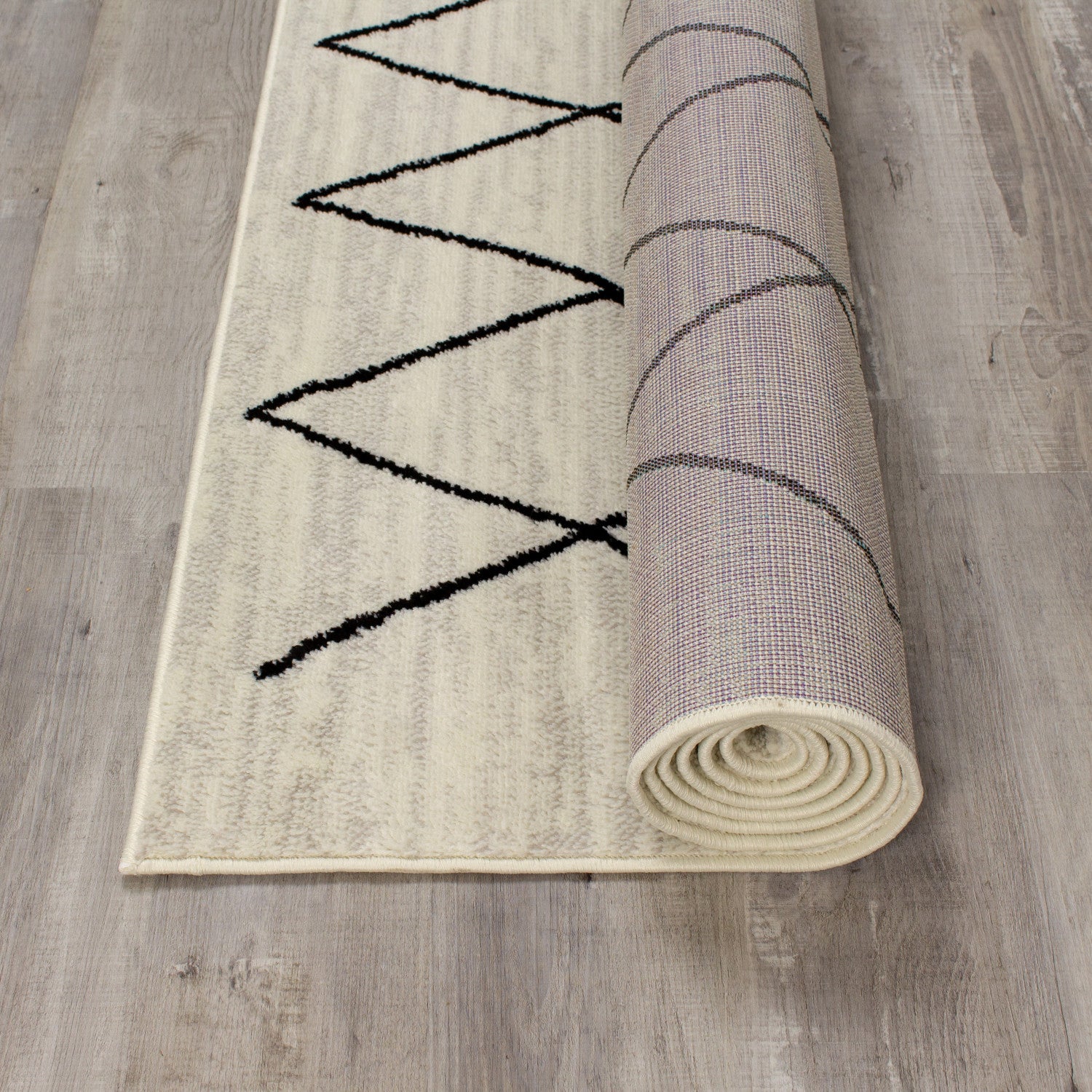 Meridian Pen-Drawn Trellis Lines Area Rug - 5' X 8' - Grey