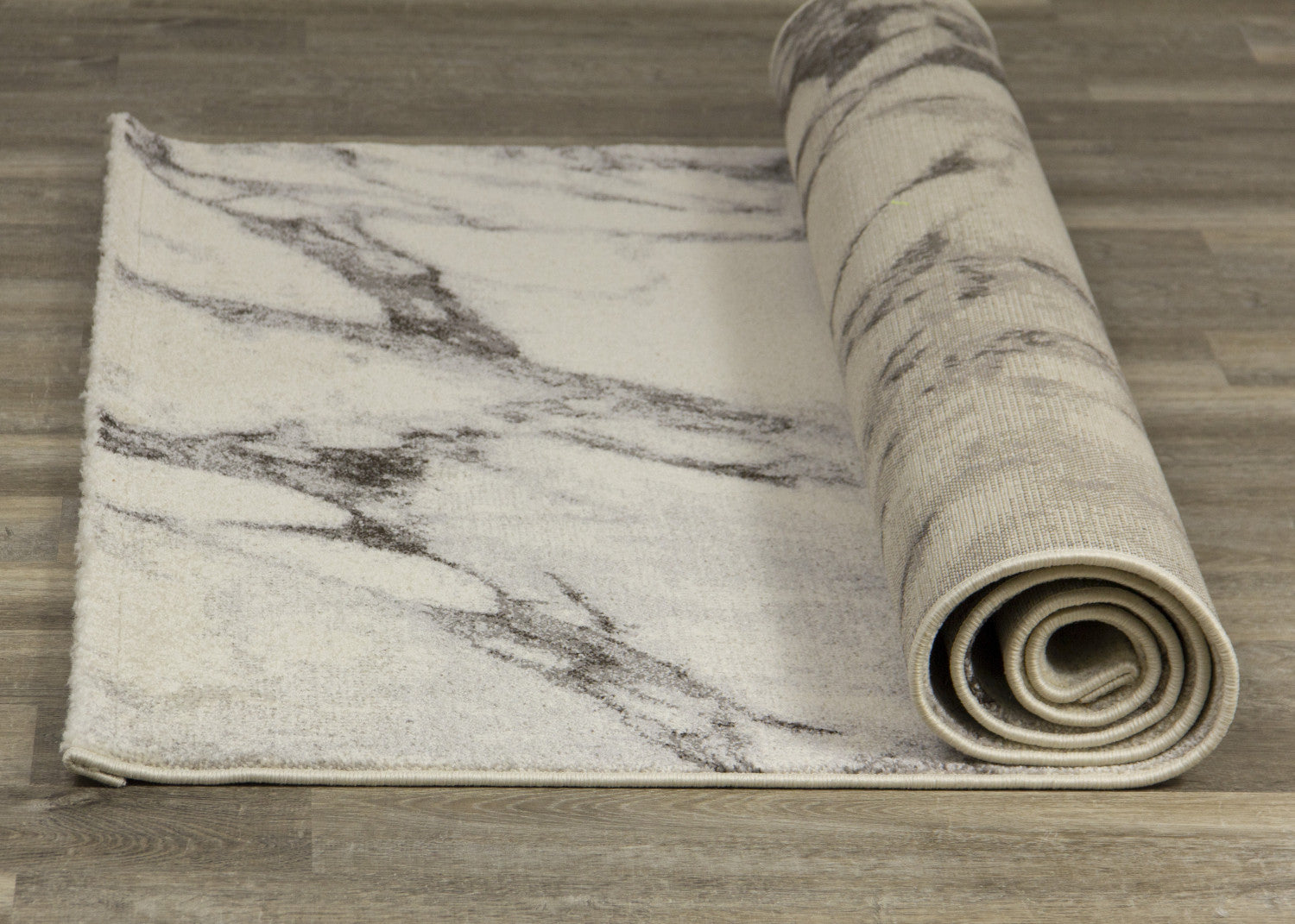Mirza Marble Profile Area Rug - 8' X 11' - Cream/Grey