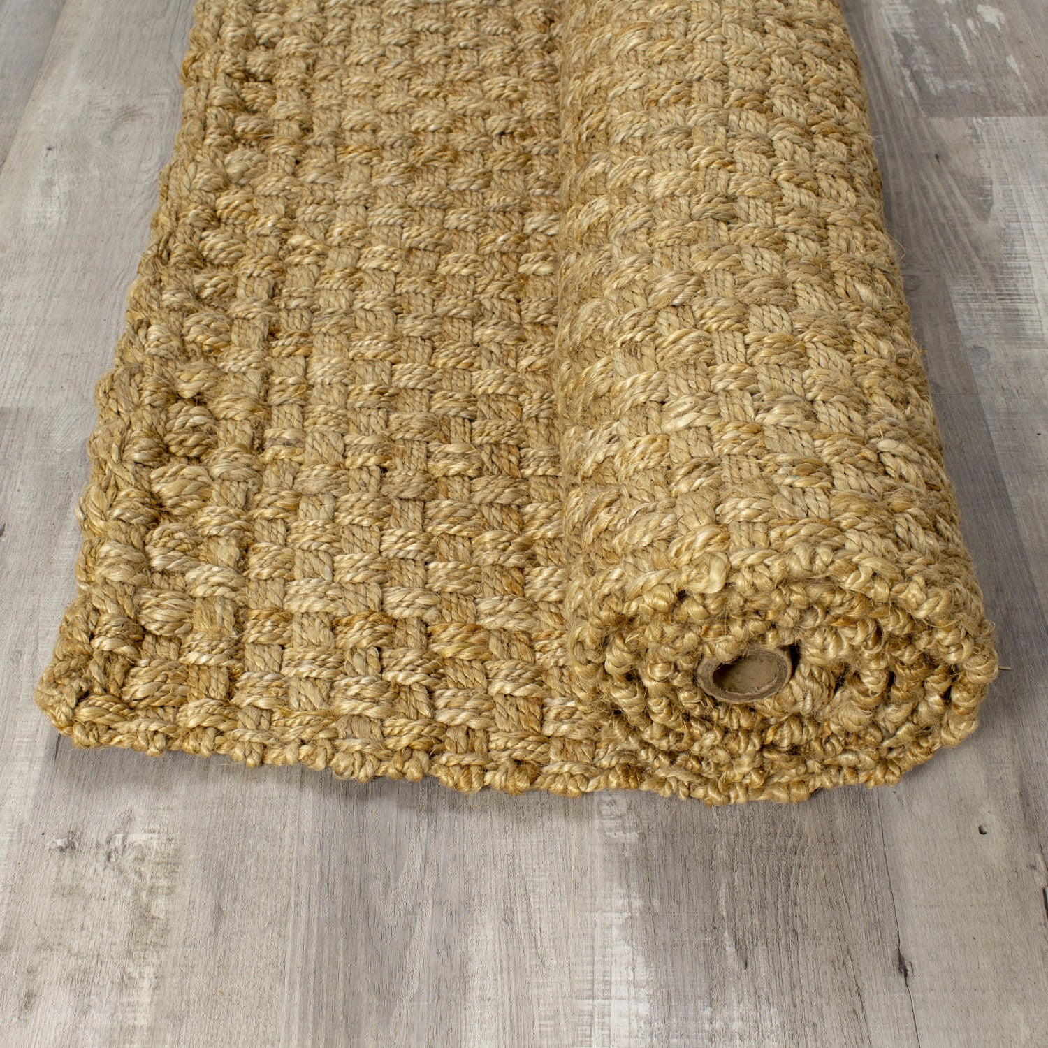 Jute Basketweave Area Rug - 8' X 11' - Beige