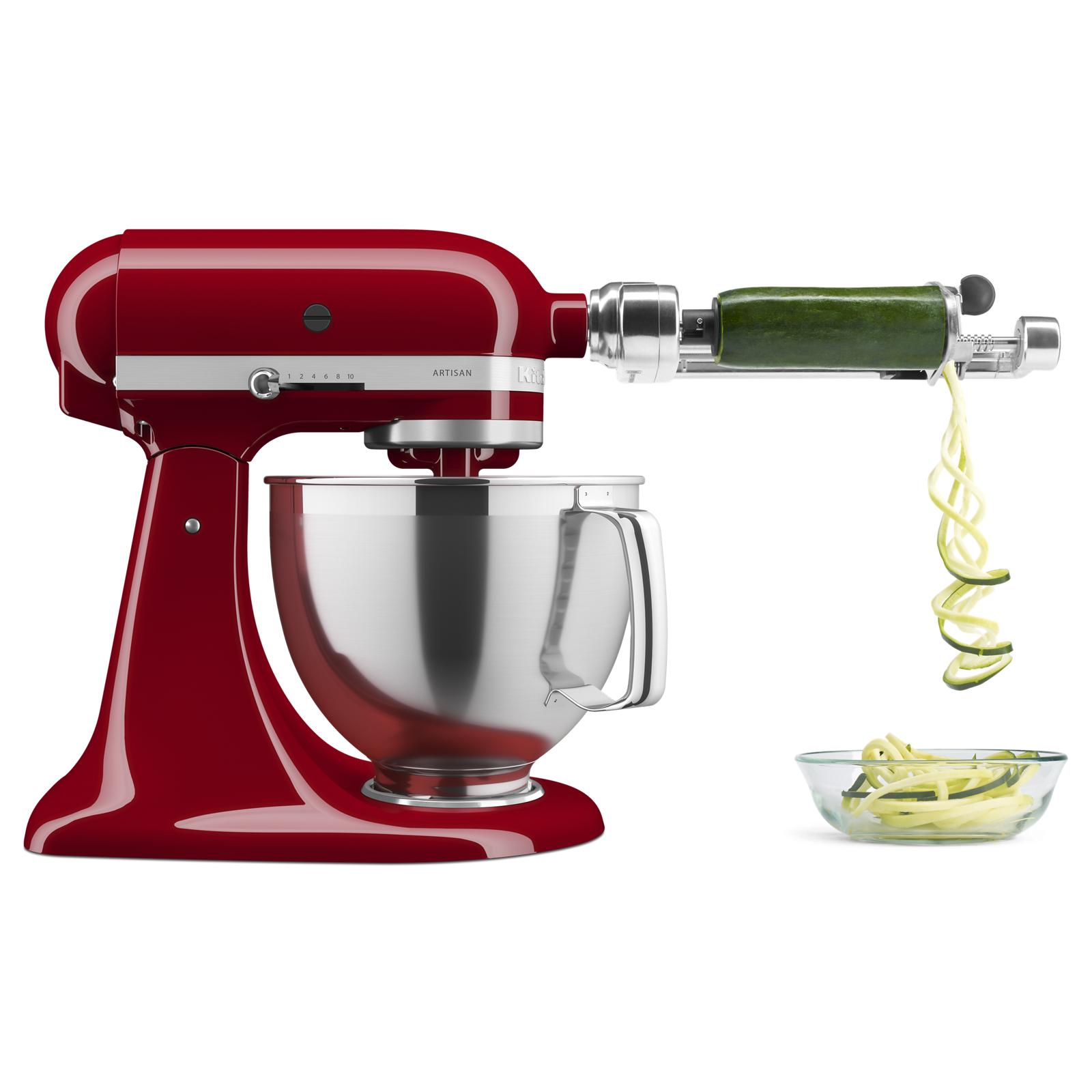 KitchenAid Empire Red Artisan® Series Tilt-Head Stand Mixer with Premium Accessory Pack - KSM195PSER