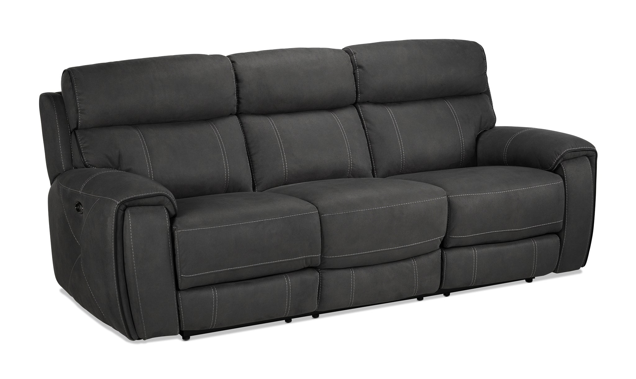 Martin Power Reclining Sofa - Dark grey