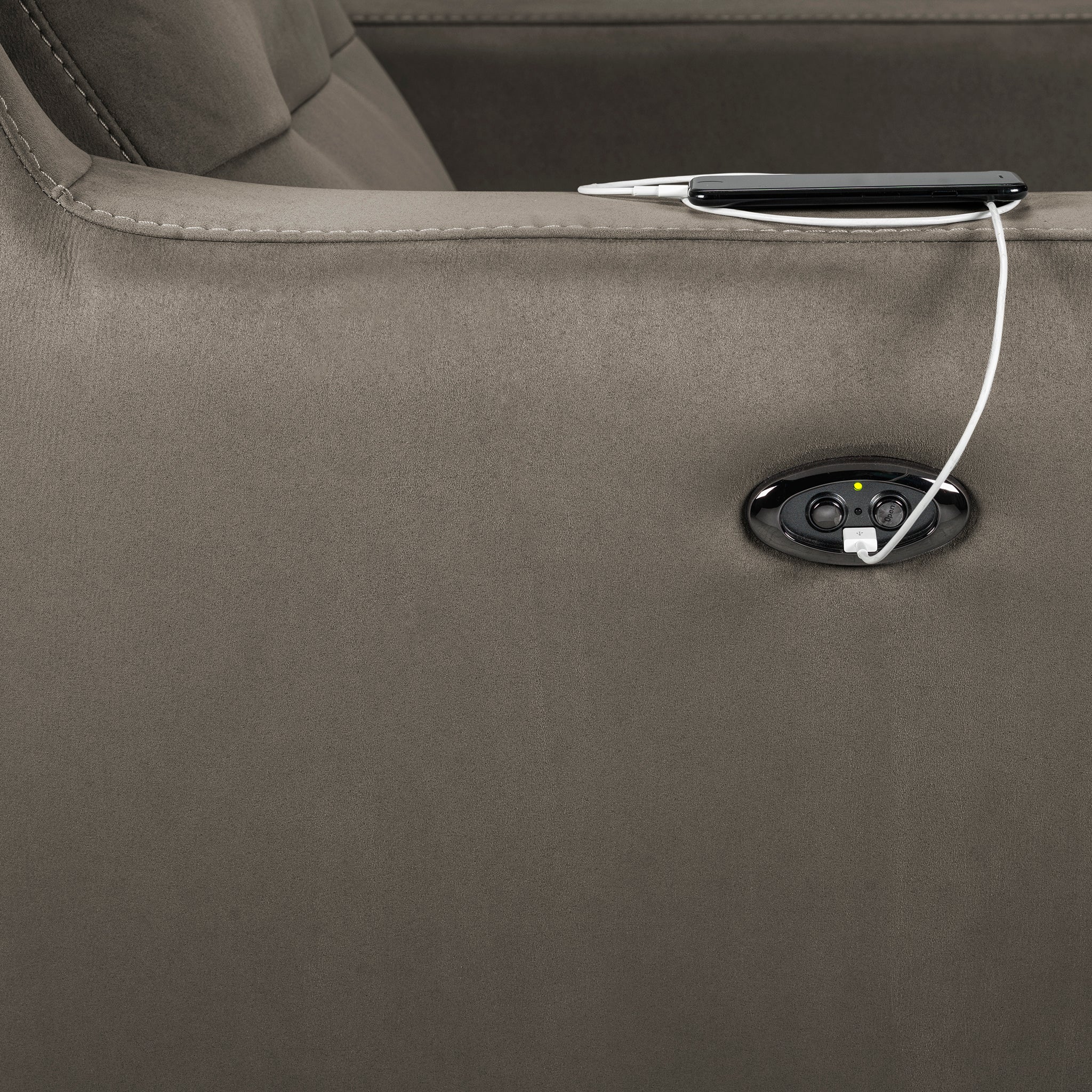 Lucas Power Reclining Sofa - Dark Grey