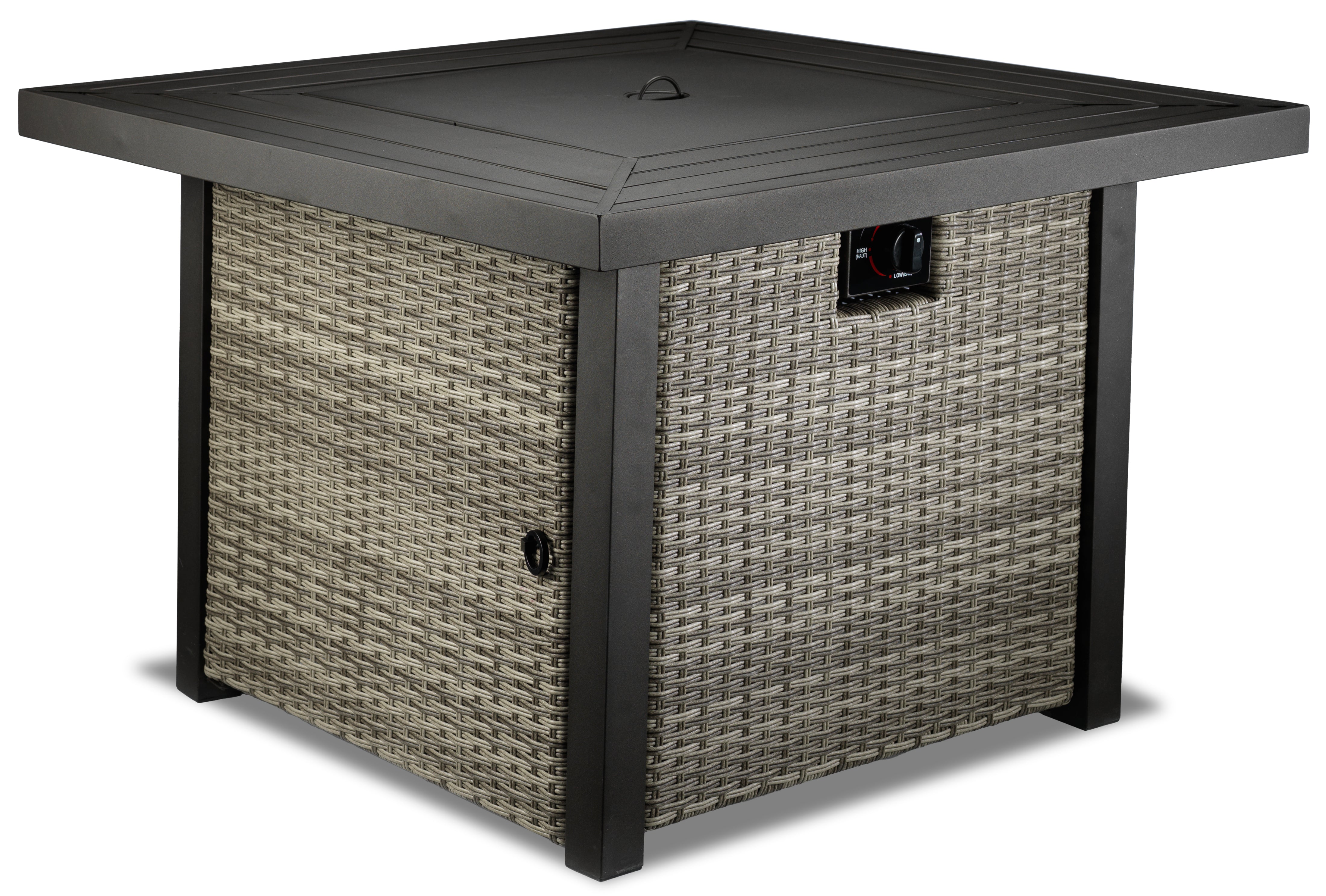 Melville One - Outdoor Square Fire Table - Grey