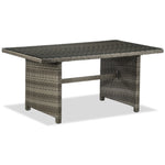 Melville One - Outdoor Banquette Table with Tempered Glass Top