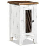 Pueblo 17" Chairside Table - Weathered White
