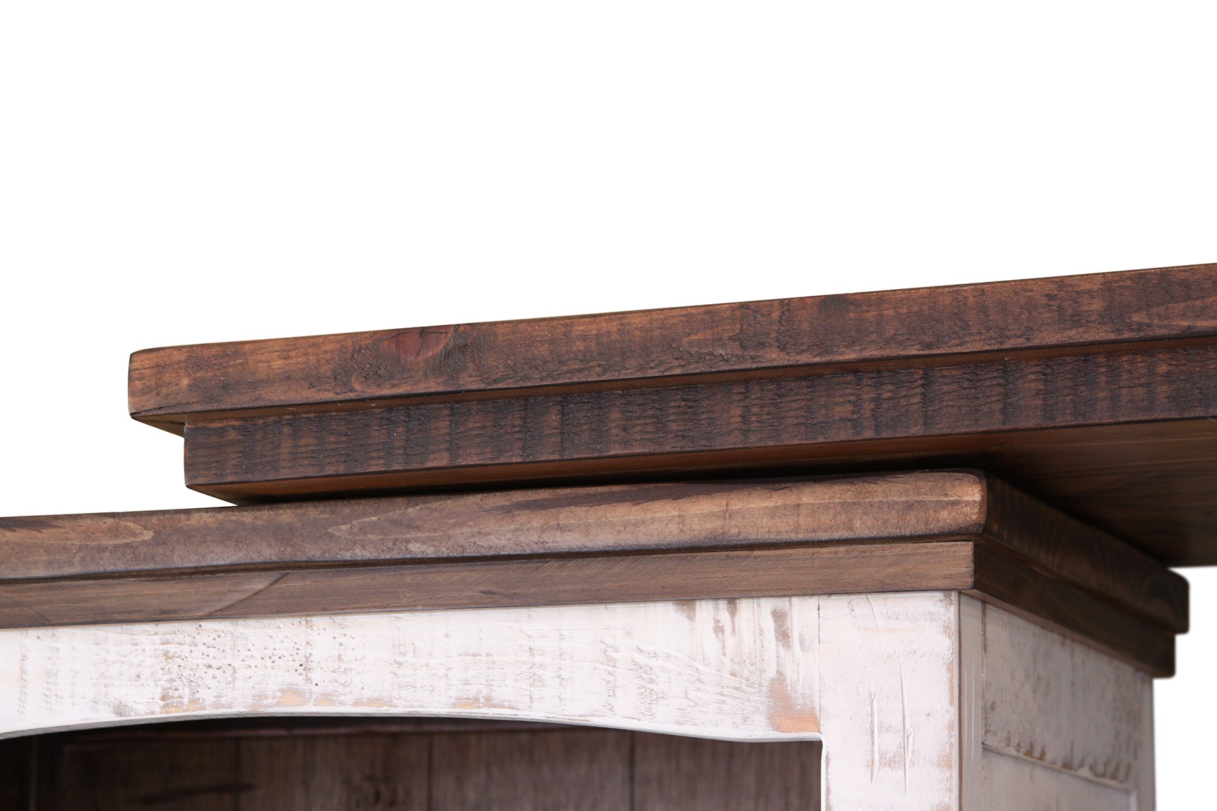 Pueblo 4-Piece Entertainment Wall Unit - Weathered White