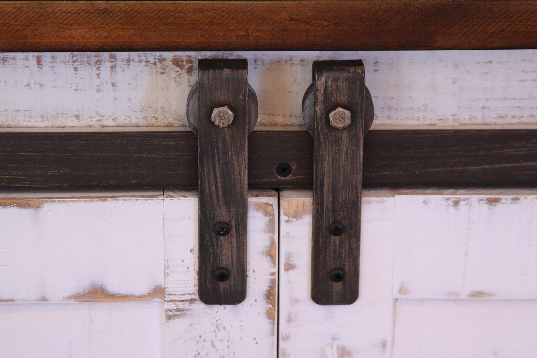 Pueblo 4-Piece Entertainment Wall Unit - Weathered White