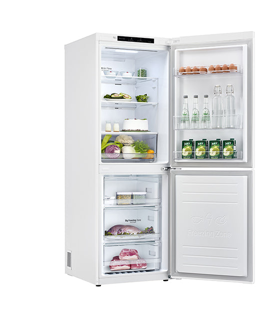 LG White 24" Counter Depth Two-Door Bottom Mount Refrigerator with Multi Air-Flow Technology (10.8 Cu.Ft) - LRDNC1004W
