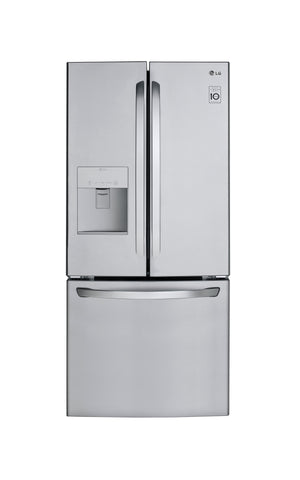LG Réfrigérateur 22,0 pi³ porte à 2 battants 30 po avec distributeur d’eau acier inoxydable résistant aux traces de doigts LRFWS2200S