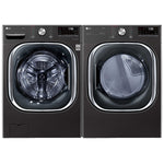 LG Black Steel Front-Load Washer (5.8 cu. ft.) & Electric Dryer (7.4 cu. ft.) - WM4500HBA/DLEX4500B