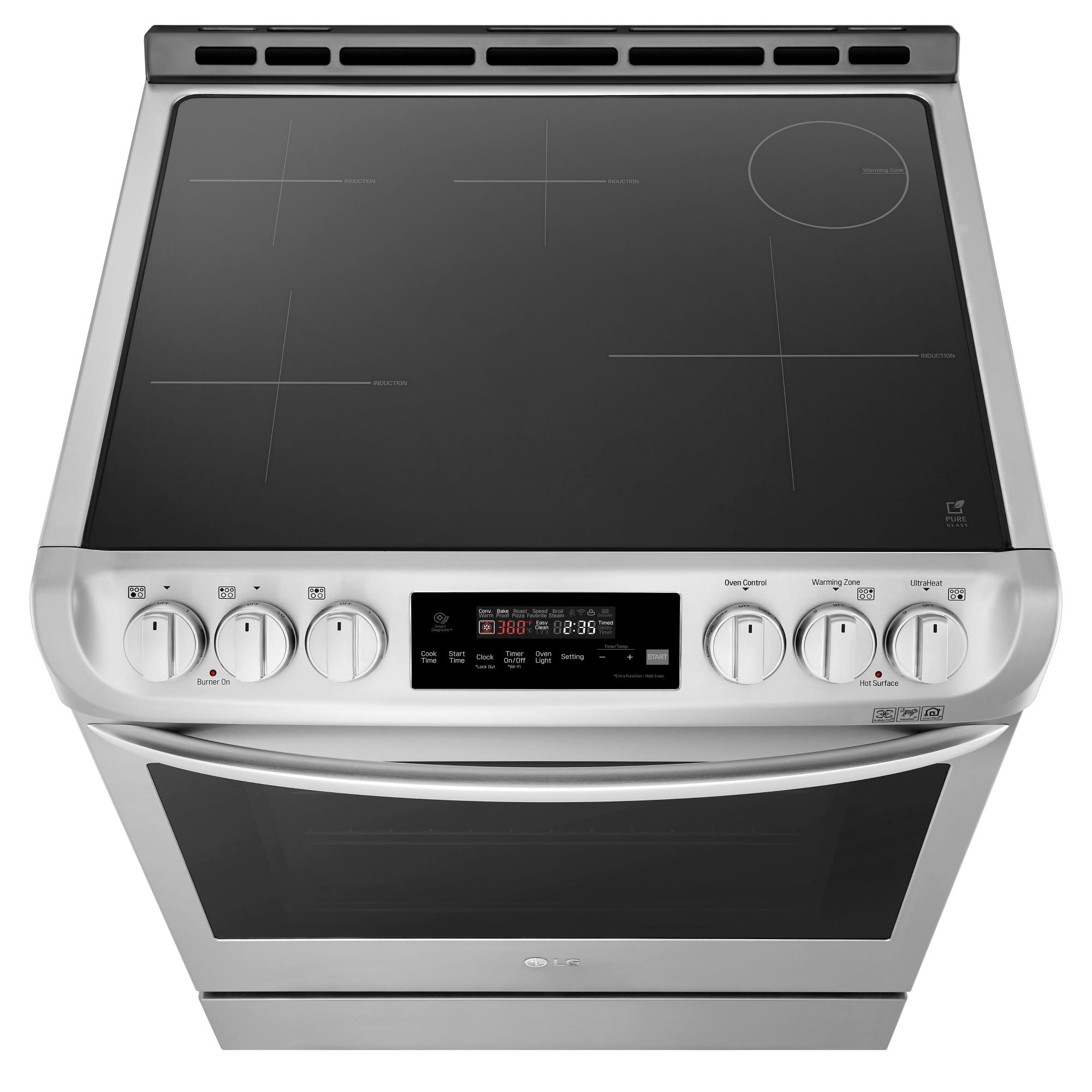 LG Stainless Steel Smart Wi-Fi Induction Slide In Range With ProBakeConvection™ and EasyClean® (6.3 Cu.Ft) - LSE4616ST