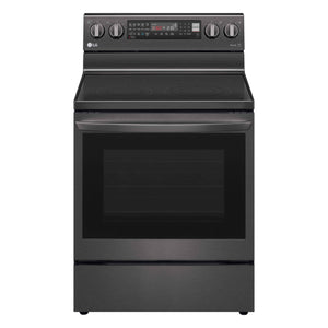 LG Cuisinière électrique 6,3 pi³ ThinQ® InstaViewMC avec friture à air et convection véritable acier inoxydable noir LREL6325D
