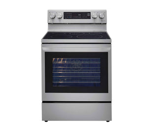 LG Cuisinière électrique 6,3 pi³ ThinQ® InstaViewMC avec friture à air et convection véritable acier inoxydable résistant aux taches LREL6325F