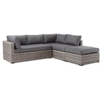 Caribe 2-Piece Outdoor Sectional and Ottoman - Grey