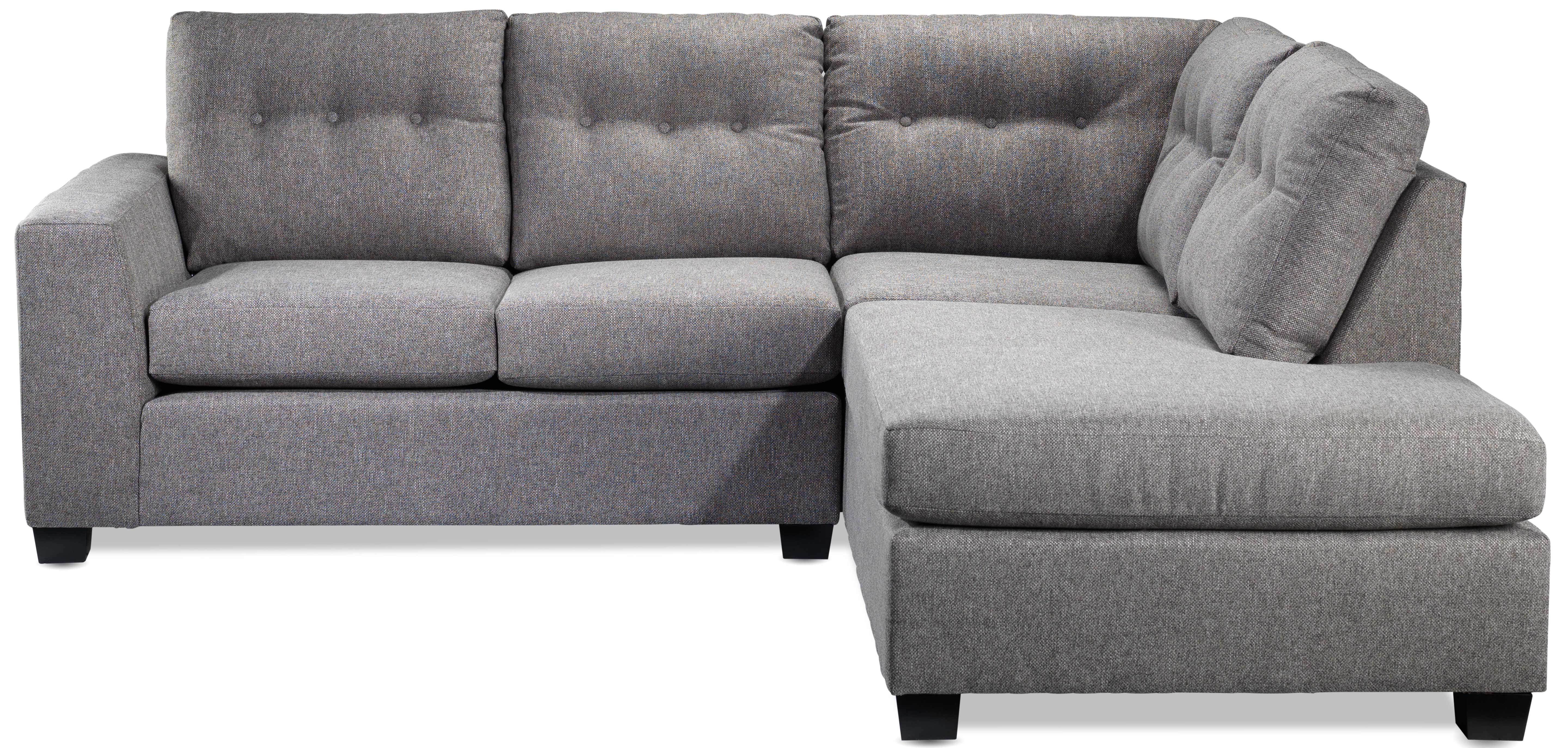 Estelle 2-Piece Sectional with Right-Facing Chaise - Grey