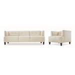 Messina Sofa and Chair Set - Ivory