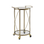 Jami Round Bar Cart - Gold