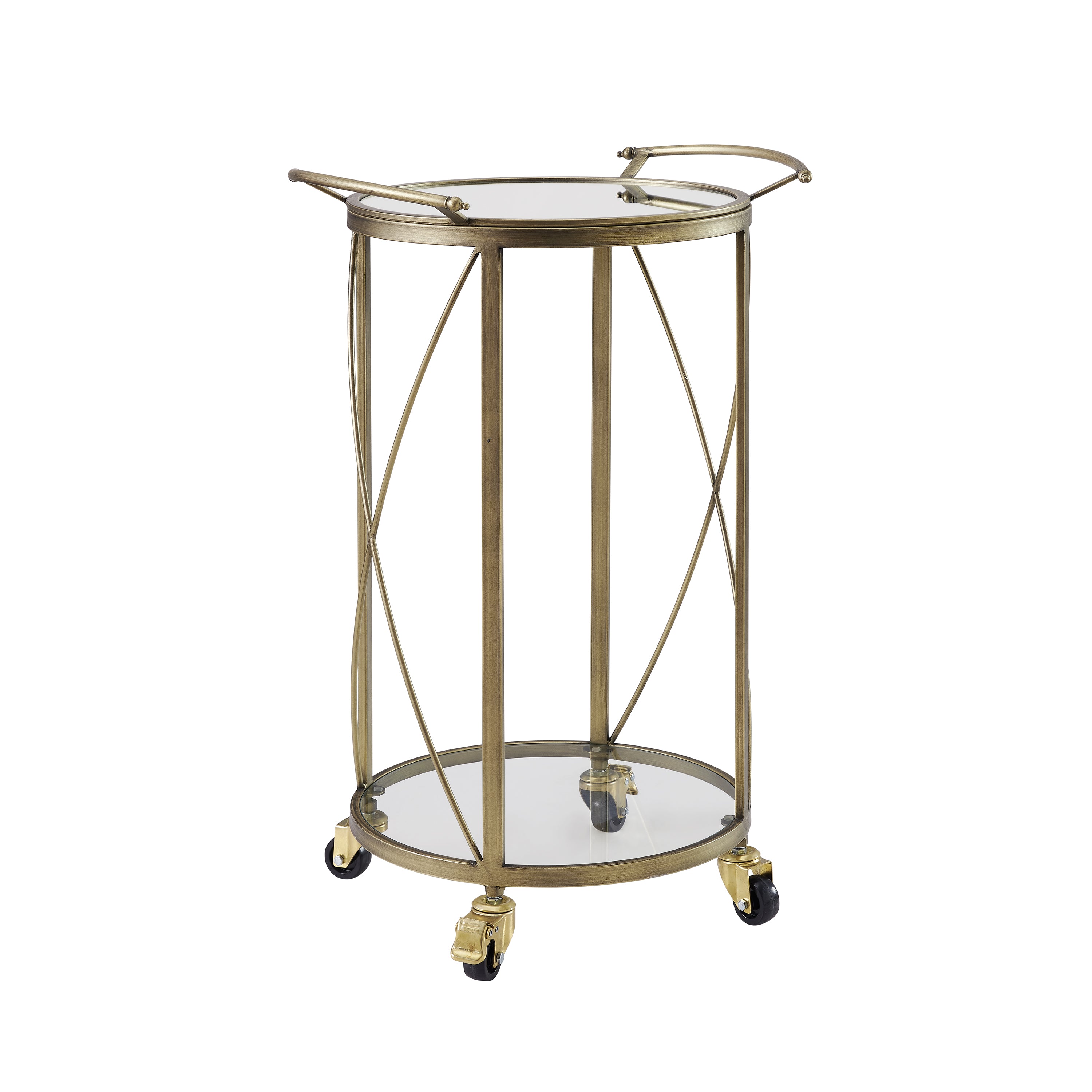 Jami Round Bar Cart - Gold