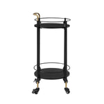 Emmie Round Bar Cart - Black