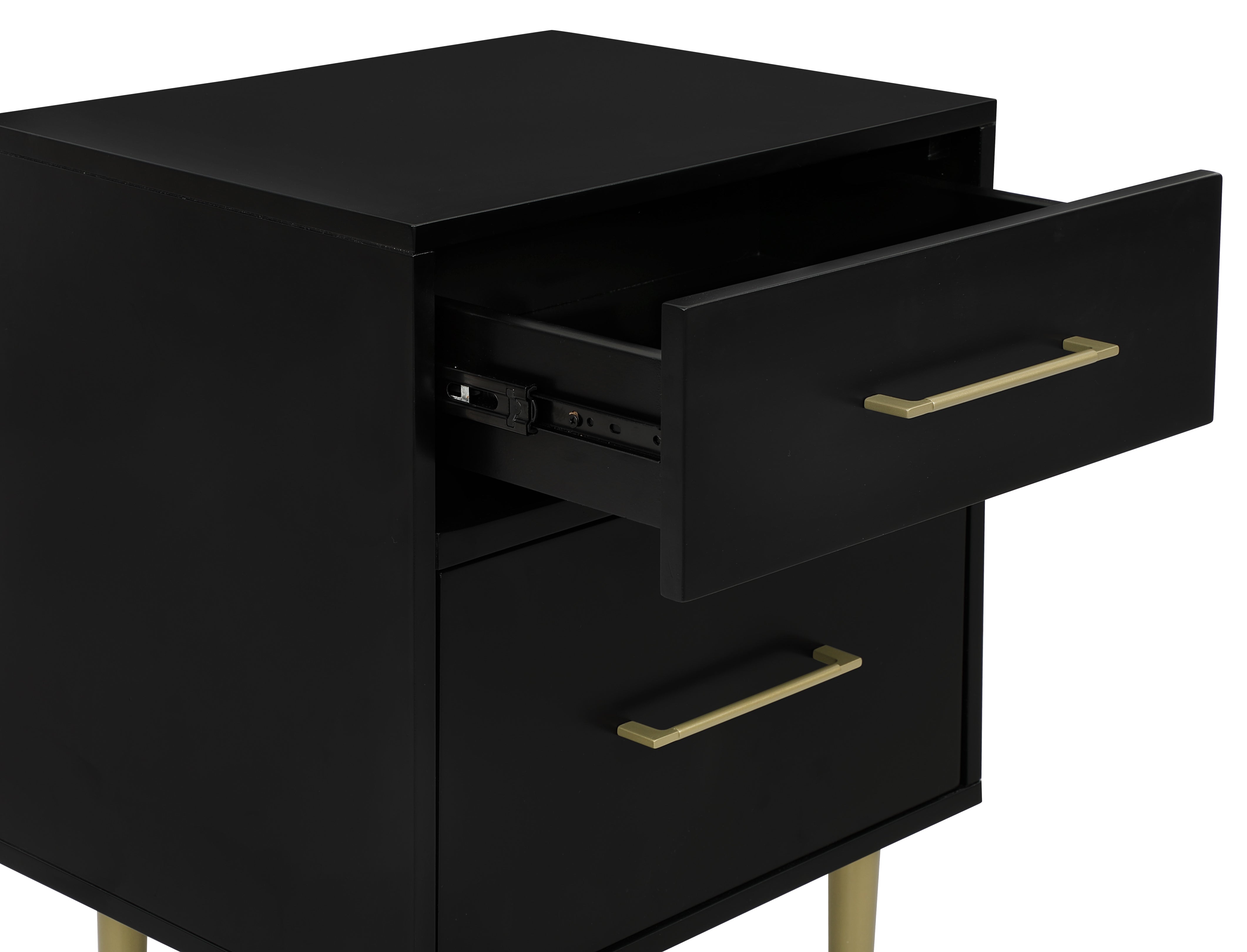 Valerie Glam Night Table - Black