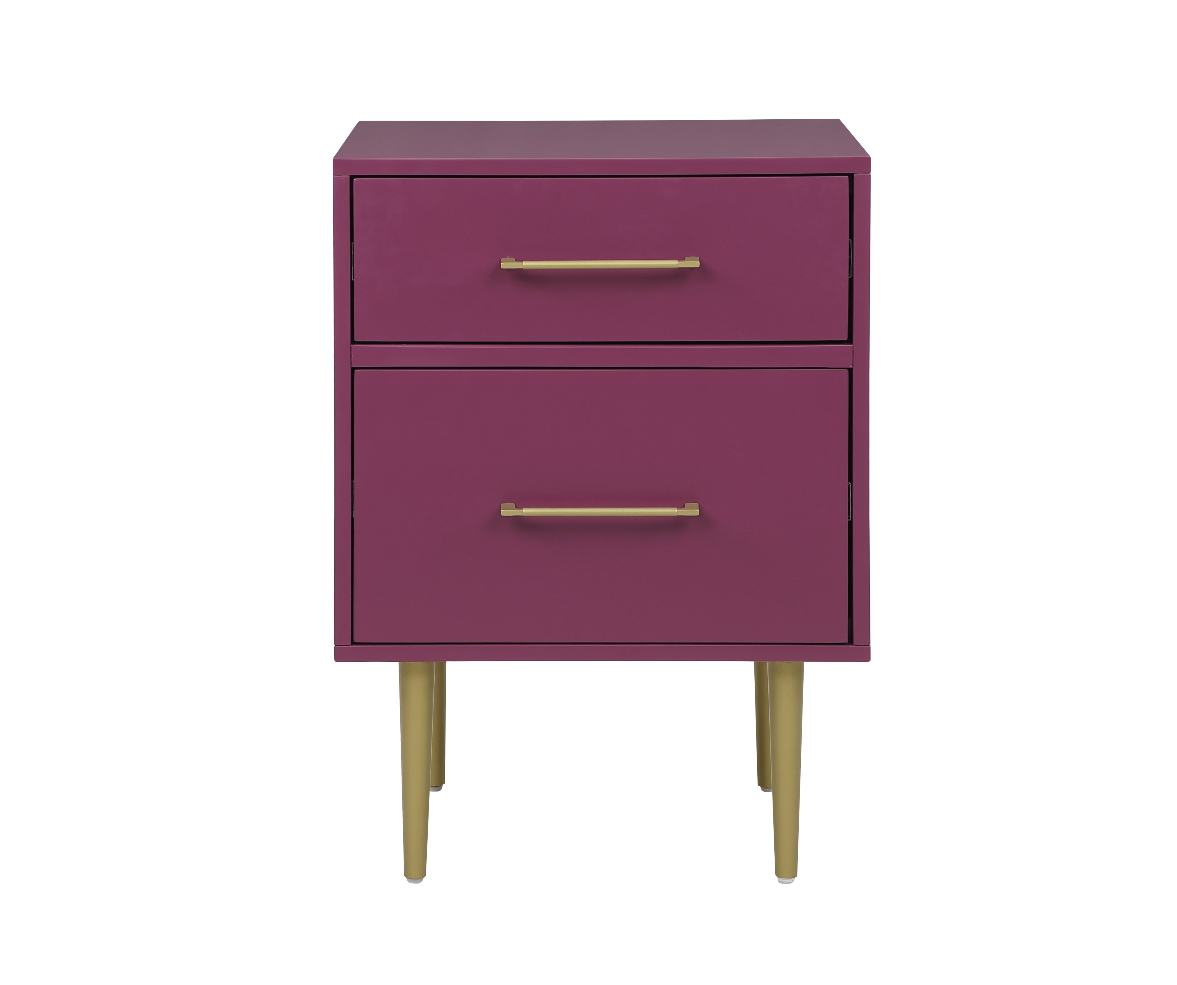 Valerie Glam Night Table - Raspberry