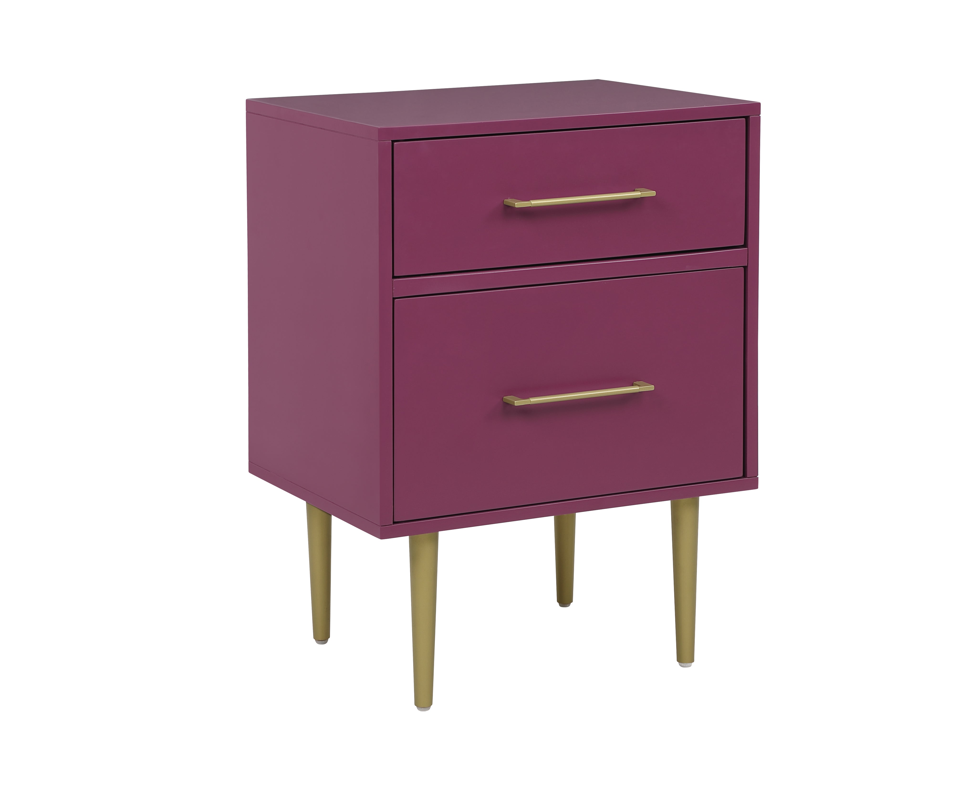 Valerie Glam Night Table - Raspberry
