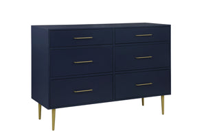 Valerie Glam Bureau 6 tiroirs - marine