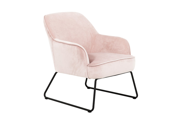 Fauteuil Relaxation Rose Lin/polyester Avec Coussin Amovible - Neuf, Assemblage Requis, 120kg Max