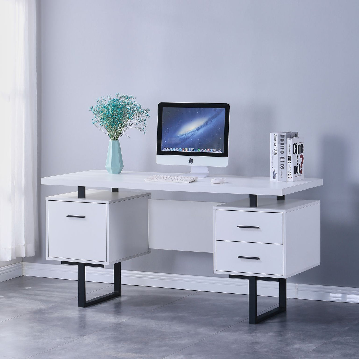 Alison Office Desk - White
