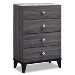 Amber 4 Drawer Chest - Grey, Black